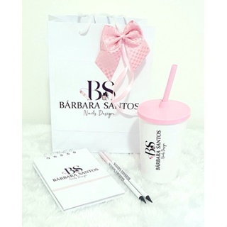 5 Kit Boas Vindas (sacola+bloquinho+lapis+copo+certificado) em Oferta na Shopee