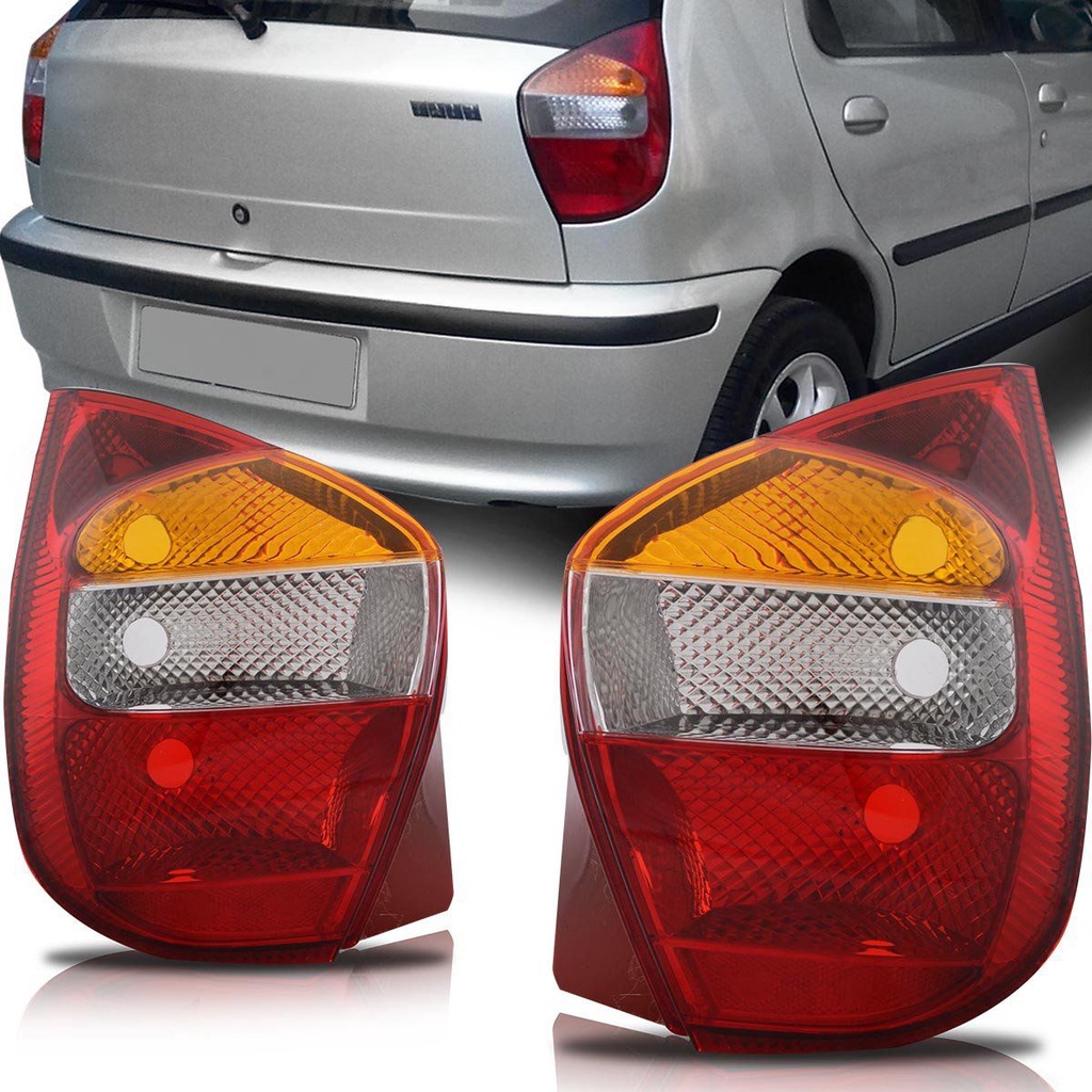 Lanterna Palio G2 2001 2002 2003 Carcaça Vermelha - Spare Parts and Accessories for Vehicles