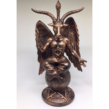 Estatua Estatueta Baphomet Resina 25cm Rock Wicca (bronze)