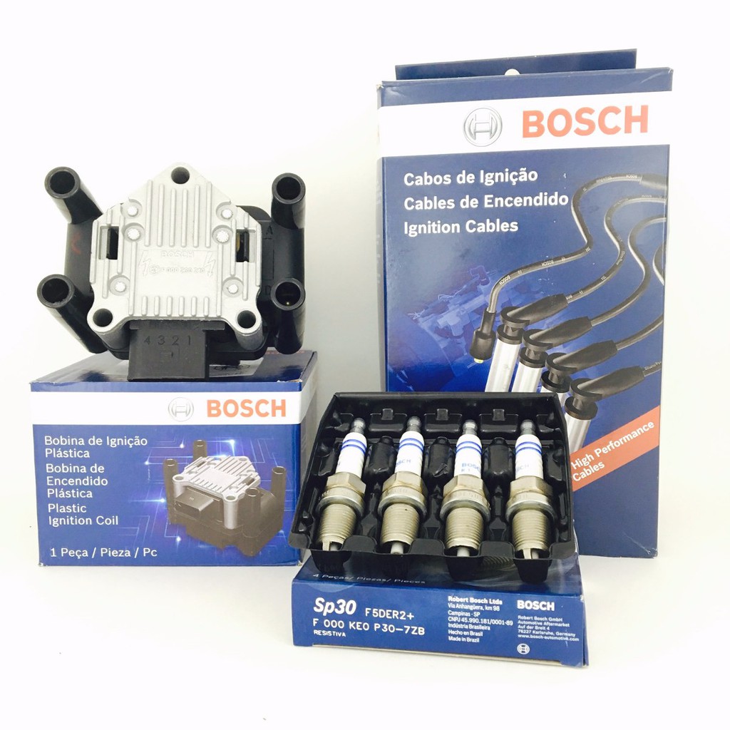Kit Vela Cabo Bobina Ignição Gol G4 G5 Fox Voyage 1.0 1.6 8v Bosch