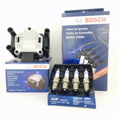 Kit Vela Cabo Bobina Ignição Gol G4 G5 Fox Voyage 1.0 1.6 8v Bosch
