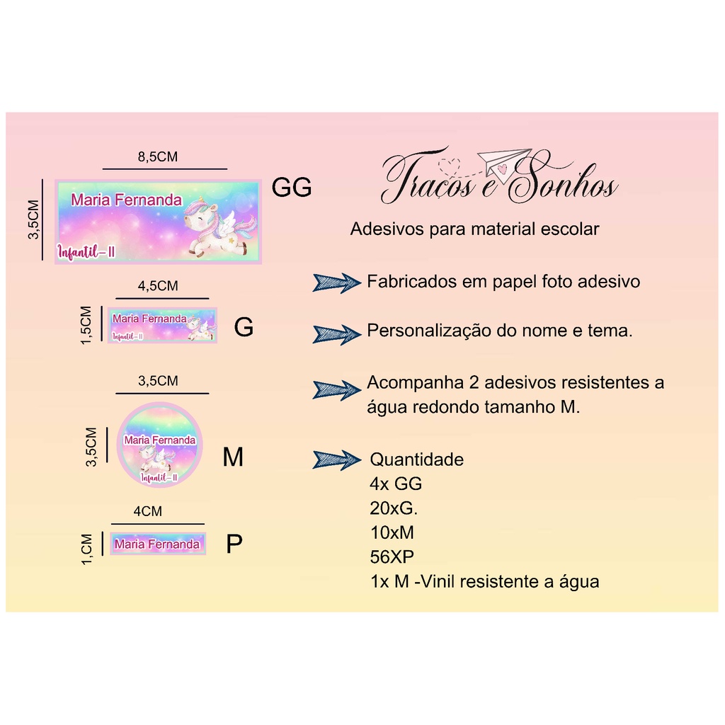 Etiquetas escolares Volta as Aulas Adesivo para material escolar Escolha o Tema Minnie Barbie Minicraft Roblox Sonic