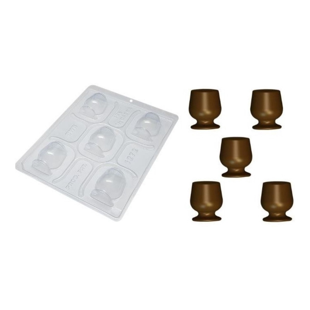 Forma "taças " acetato com silicone 3 partes  cod0 1272