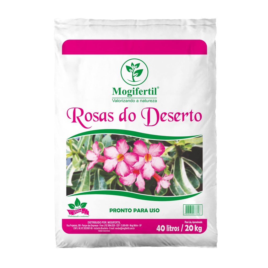Substrato Rosas Do Deserto Orgânico 20 Kg (40 Lts)