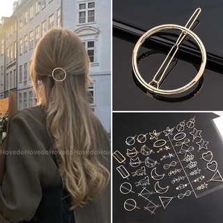 Chic Metal Geométrica Grampo De Cabelo Triângulo Redondo Barrettes Hairpin Barrette Garras Mulheres Meninas Acessórios Da Moda Presentes