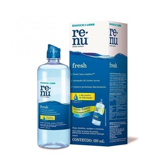 Solução de limpeza para lentes de contato Renu Fresh 120 ml