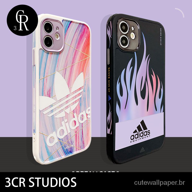 High Quality Fashion Adidas Phone Case Iphone 12 Pro Max 12 Mini Side Pattern Soft Silicone Back Cover Iphone 11 Pro Max Metal Protection Camera Casing Iphone 7 8 Plus Se 21 X