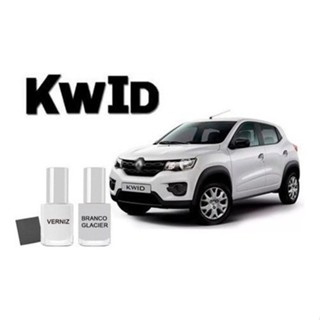 Tinta Tira Risco Renault Kwid Branco Glacier Verniz + Lixa em Oferta na Shopee