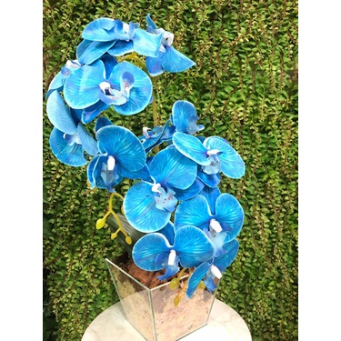 Orquídea Azul Artificial | Shopee Brasil