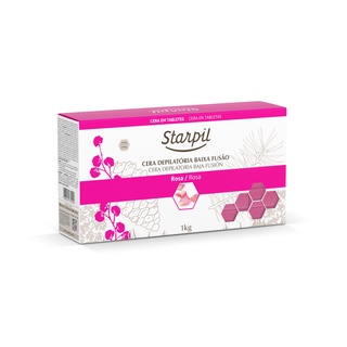 Cera Quente Depilatoria em Barras Starpil 1KG Rosa Coco Mel Algas Hortela Blue