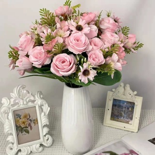 Cabeças Peônia  BOTÃO Rosa Flores Artificiais Decoração Arranjo de Flores e Plantas Artificiais - MT1113-5 em Oferta na Shopee