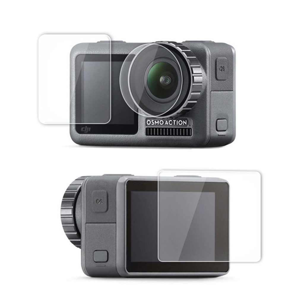 Película de Vidro Para Lente e LCDs Câmera Osmo Action