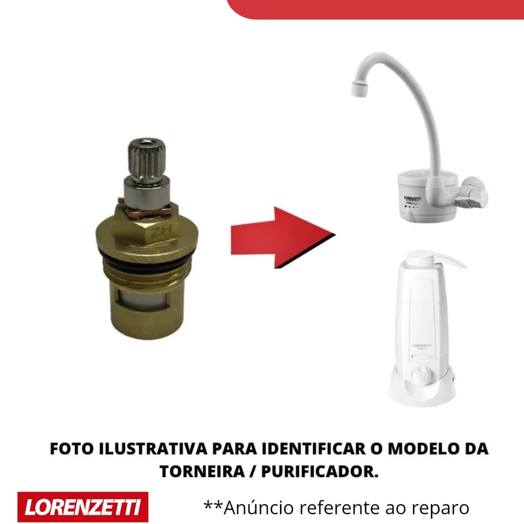 Reparo Torneira Lorenzetti Loren Easy Swan C-42, Brick F31 Vitale 10039
