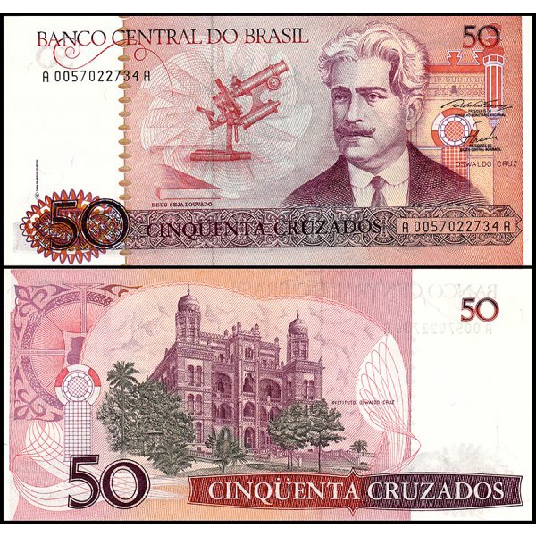 Brasil C 182 50 Cruzados 1986 - Flor de Estampa