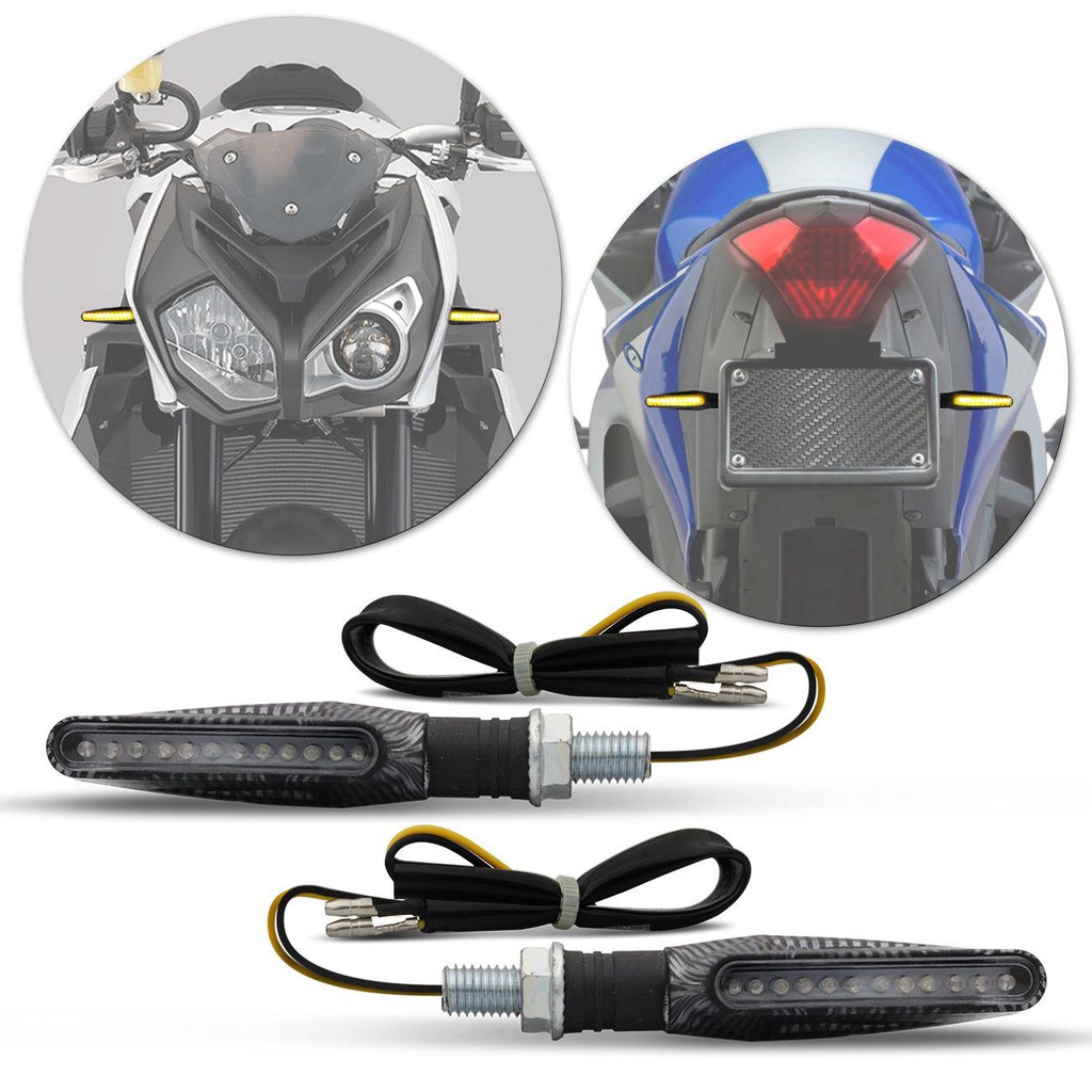 pisca led moto seta esportiva para moto palito lança flecha slim bmw cbx cb 300 cb 500 xt 660 cbf 600 bandit z 750