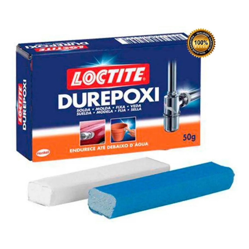Cola Durepoxi 50g Massa Epóxi Solda/molda/fixa/veda Loctite