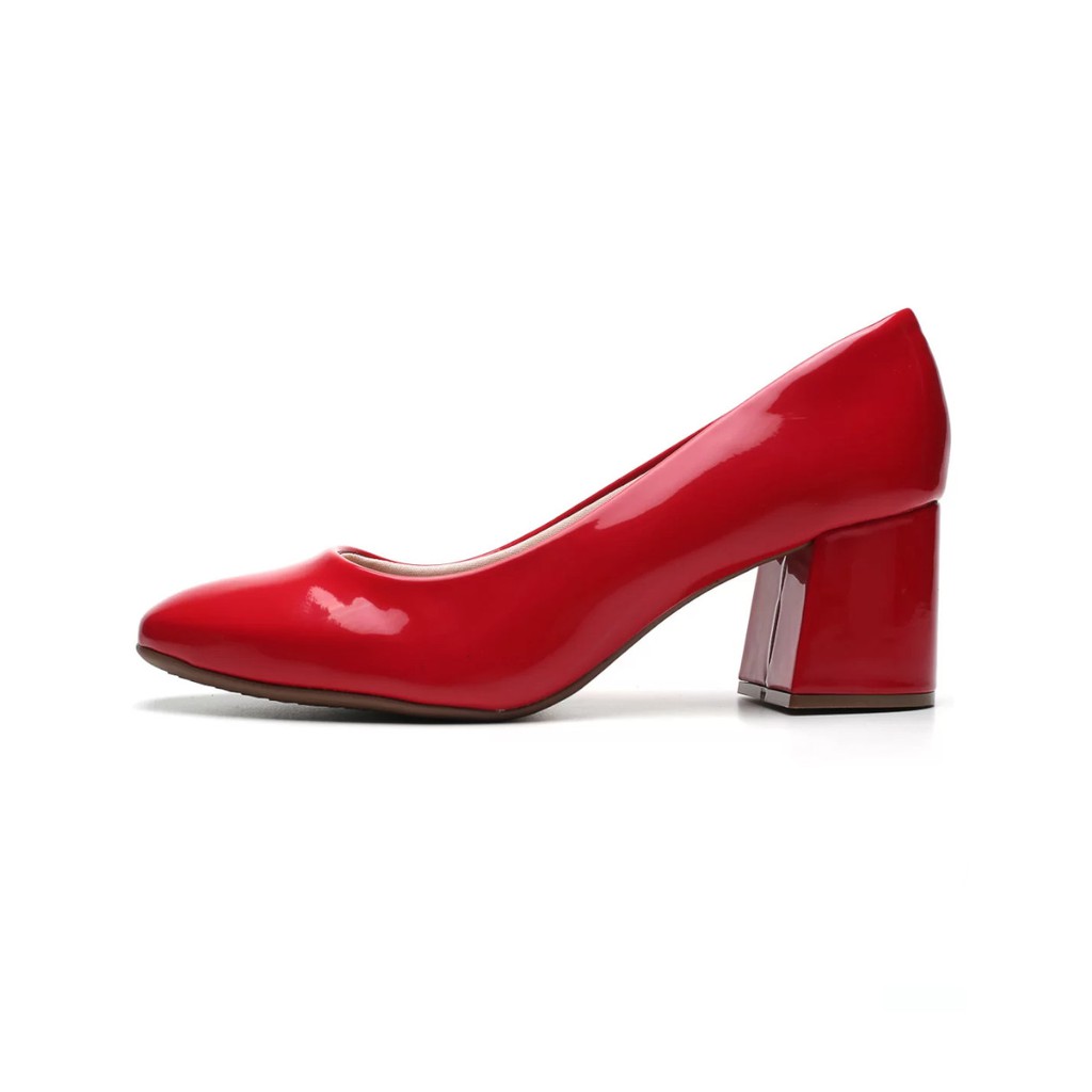 Sapato Feminino Beira Rio Total Conforto Retrô Vintage  Social Casual e Festa Fantasia Anos 60 70 Calçado S03 Vermelho
