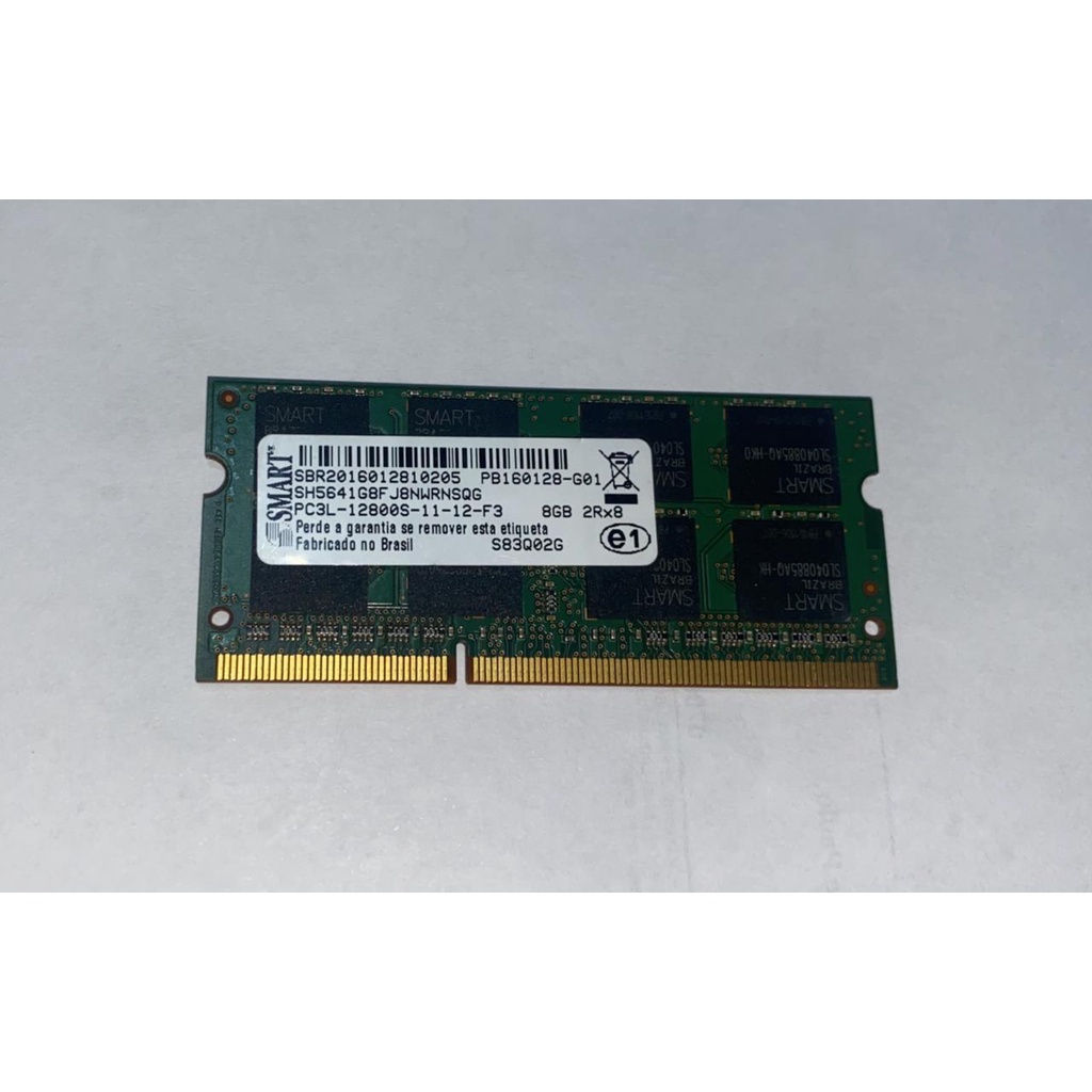 Memoria Smart Ddr3 8gb Notebook Pc3l-12800s 2rx8