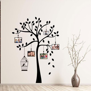 Adesivo Decorativo De Parede Árvore Com Gaiola em Oferta na Shopee