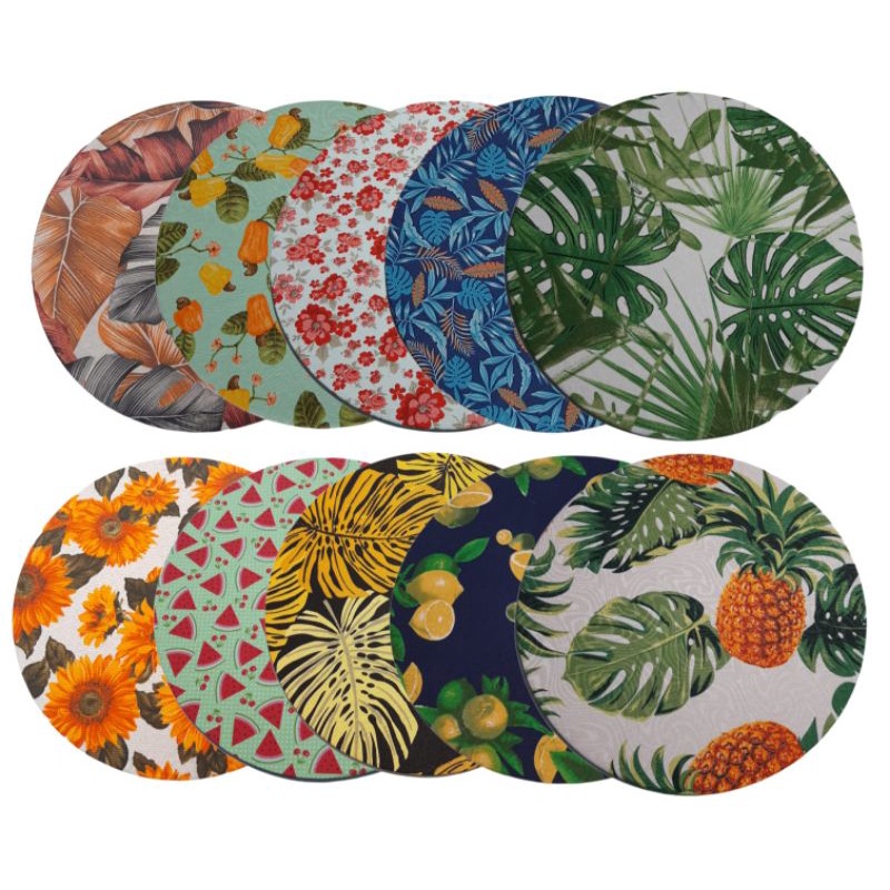 Capa De Sousplat Estampado 35cm Várias Cores - Souplat Soupla Suplat PROMOÇÃO