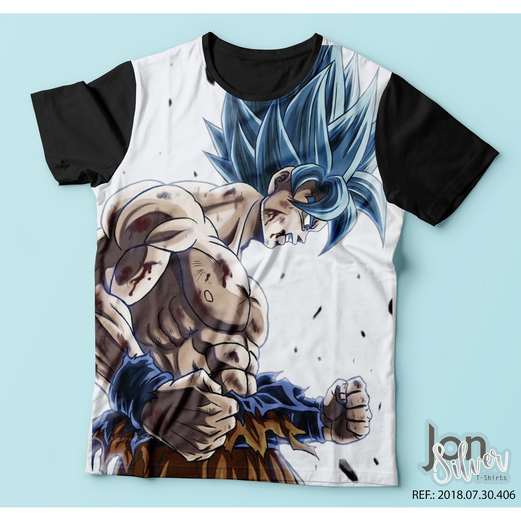 Camiseta Goku Dragon Ball Z GT Super Sayajin Blue | Shopee Brasil