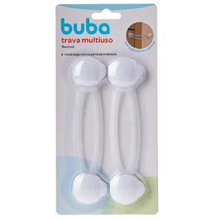 Kit Trava Flexível Gavetas Portas Multiuso Bebês Buba 16cm em Oferta na Shopee