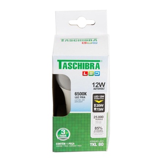 Lâmpada Led 12W Taschibra TKL80 Branca Bivolt em Oferta na Shopee