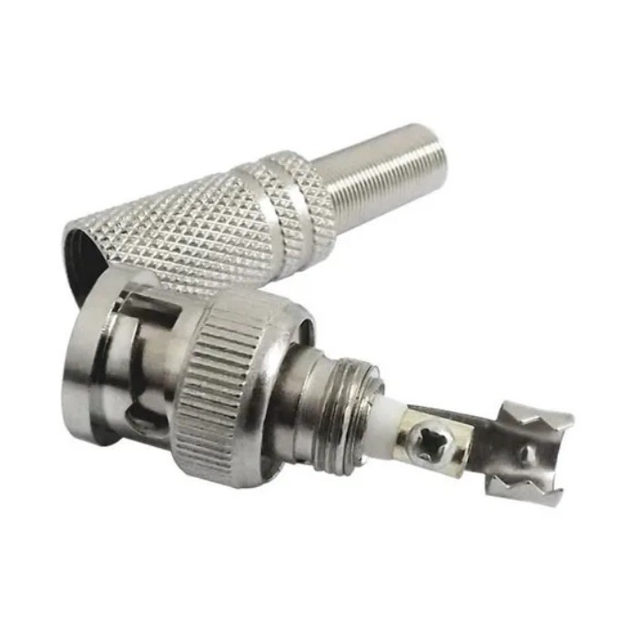 Kit 4 Peças Conector Bnc Qualidade Com Mola Para Camera de Segurança