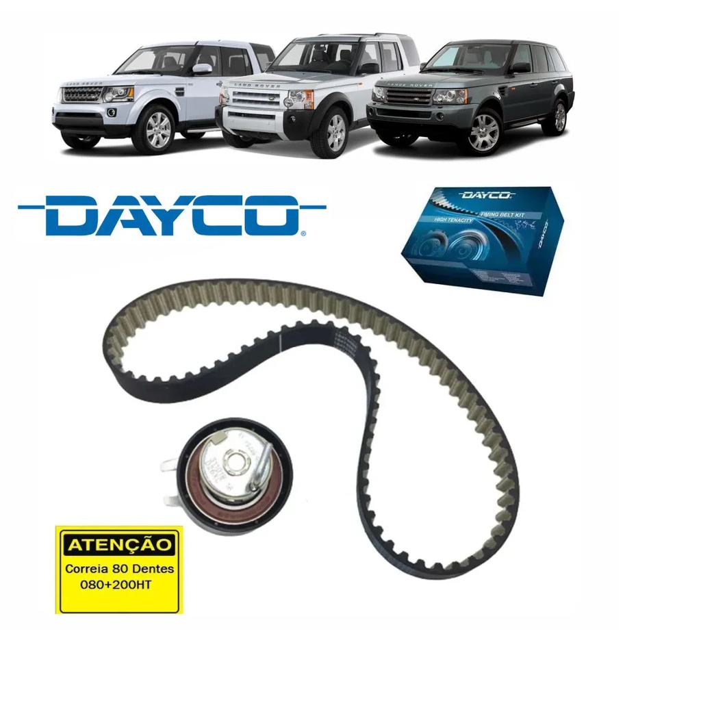 Kit Correia Dentada Traseiro 80 Dentes Land Rover Discovery 4/Range Rover Sport/Vogue 3.0 24V Tdv6 2010 a 2017 LR016656/SKU1693