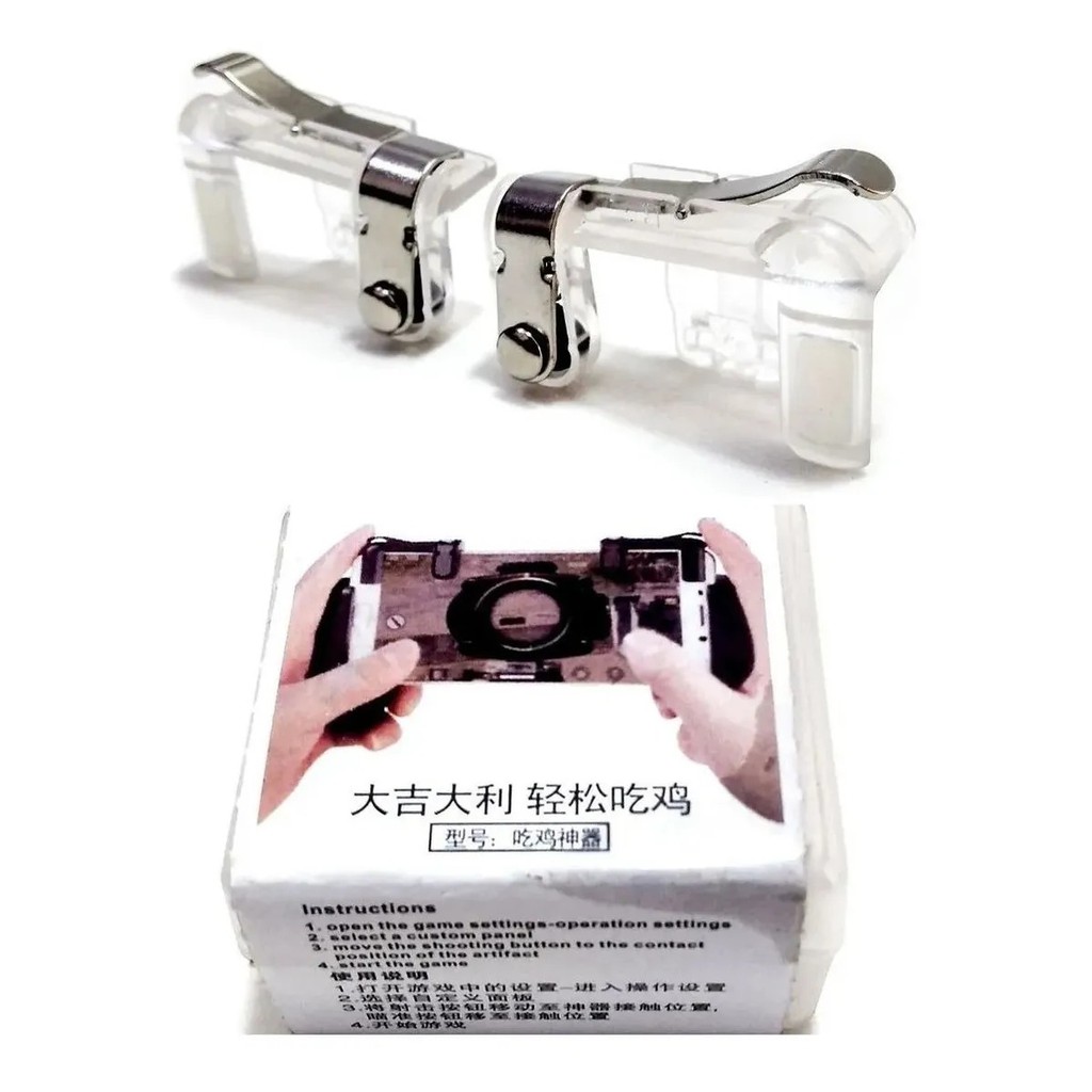 Gatilho Free Fire Botões R1 L1 Jogo De Tiro Para Celular Par De Joystick