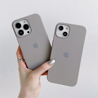 (Cinzenta Claro)Para iphone 15/14/13/12/11/XSmax/XR/X/8Plus/7/SE/6sp /Mini/Plus/Pro/Pro Max (Alta Qualidade) Capa De silicone Líquido De Cobertura Completa