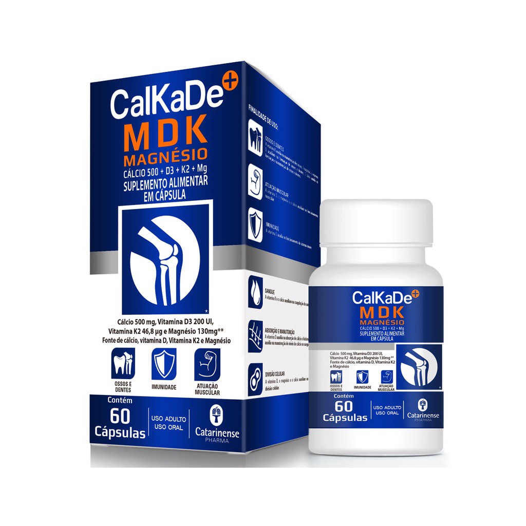 Calkade MDK Magnésio 60 Cápsulas - Catarinense em Oferta na Shopee