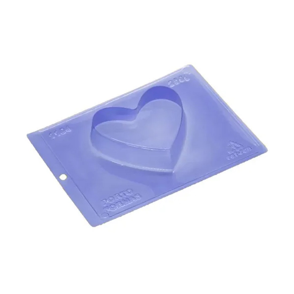 Forma P/ Chocolate Coração Achatado- 300g - Ref. 1104 em Oferta na Shopee