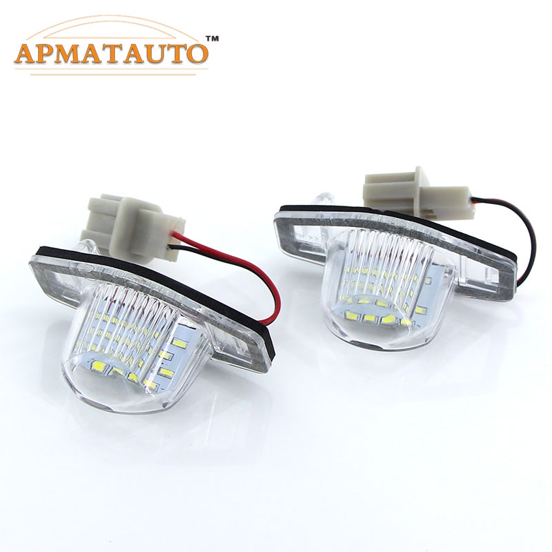 2Pcs LED Número de Carro Luz Da Placa de Licença Para Honda Fit Odyssey Crosstour Jazz Hrv Frv CR-V Stream 12V SMD 18 Lâmpada LED