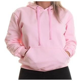 Moletom Feminino Masculino Básico Lisa com Capuz Bolso Barato Blusa de Frio Moletons Rosa Preto Casaco Canguru Blusas Feminina Masculina Femininas Masculinas Sem Estampa