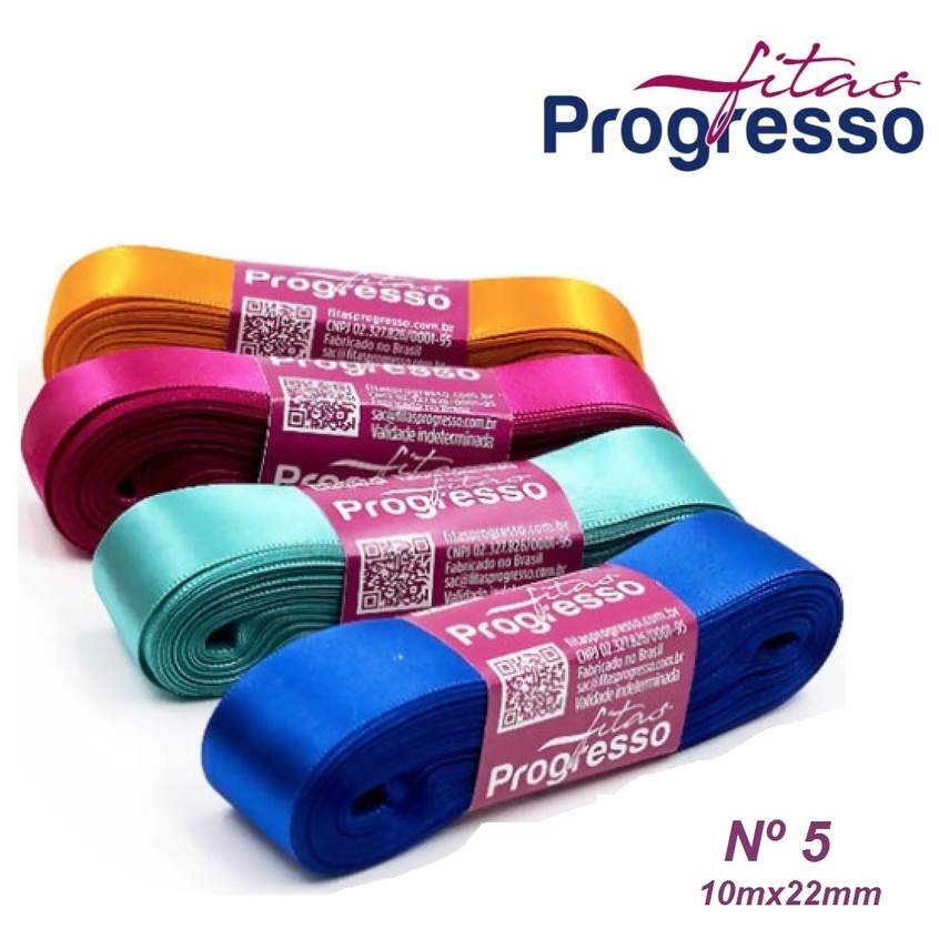 10, 30 OU 50 METROS - Fitas de Cetim n.5 (CF005) Fitas Progresso 22mm