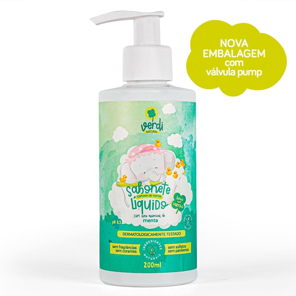 Sabonete Líquido de Menta Verdi Natural Similar Ao Johnsons Bath