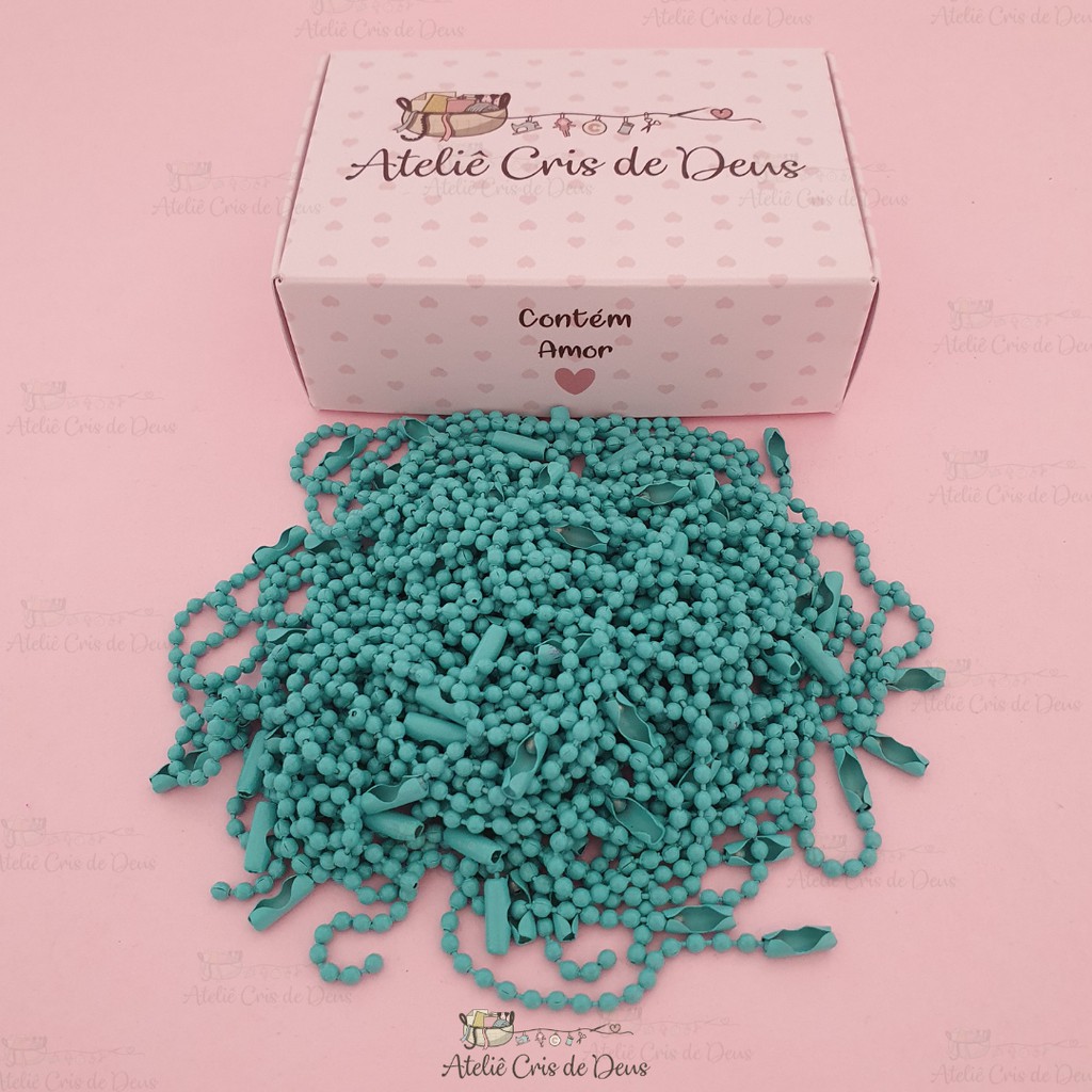 Corrente de Bolinha completa com fecho canoa - Kit com 5 unidades em Oferta na Shopee
