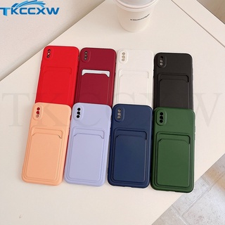 Capa Carteira De Silicone/TPU Flexível Com Compartimentos De Cartão Para iPhone XS MAX/XR/X/SE