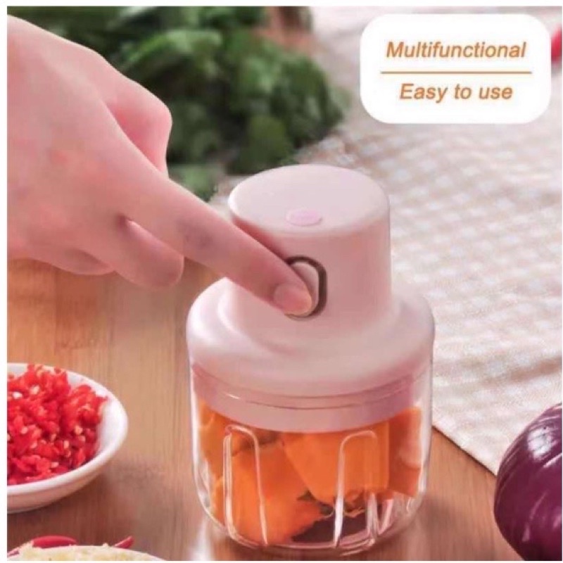 Mini Alho Elétrico Sem Fio Cortador De Legumes Triturador De Alimentos Cortador De Gengibre Vegetal Chopper Liquidificad