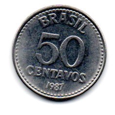 50 Centavos 1987 SOB Moeda Antiga Brasil