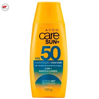 Protetor Solar 2 em 1 Rosto e Corpo FPS 50 Avon Care Sun+ 120g