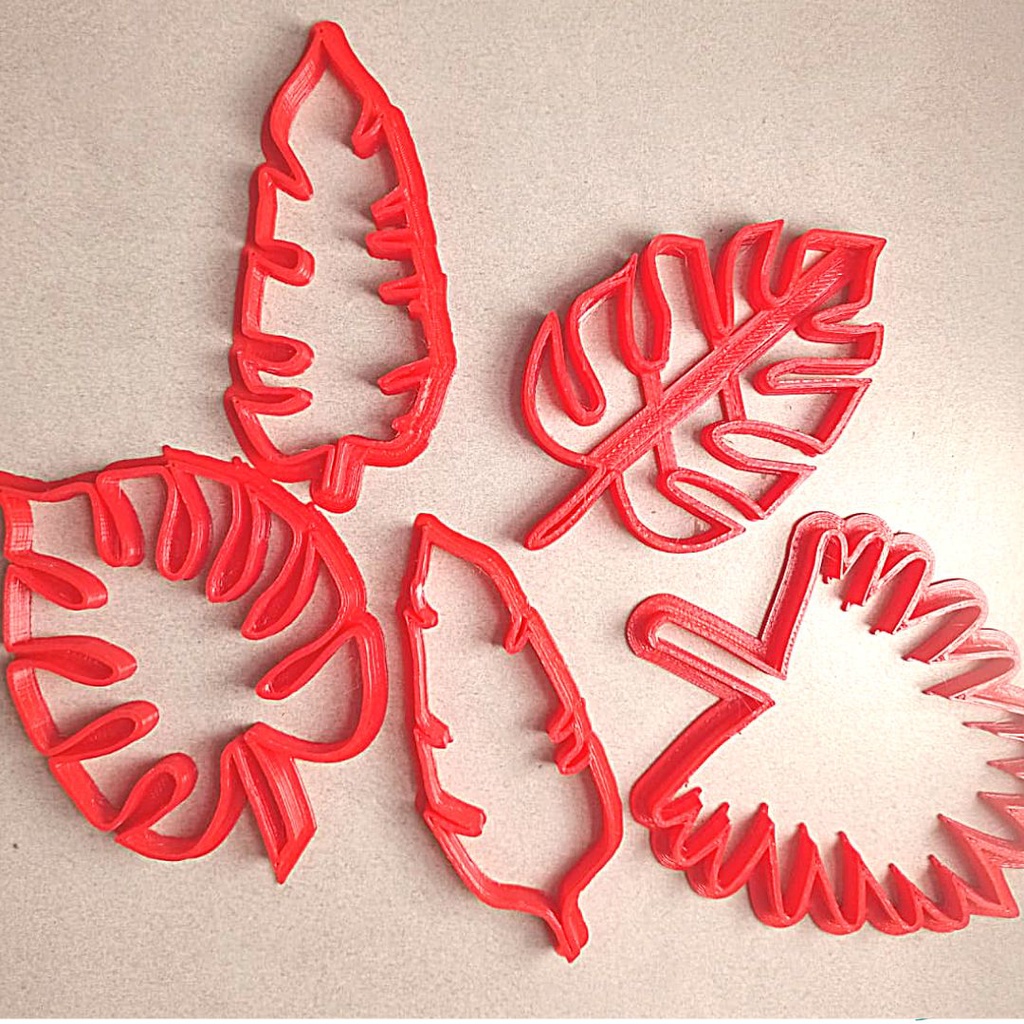 Kit 5 Cortadores de Biscoito Folhas Tropicais CT10570 em Oferta na Shopee