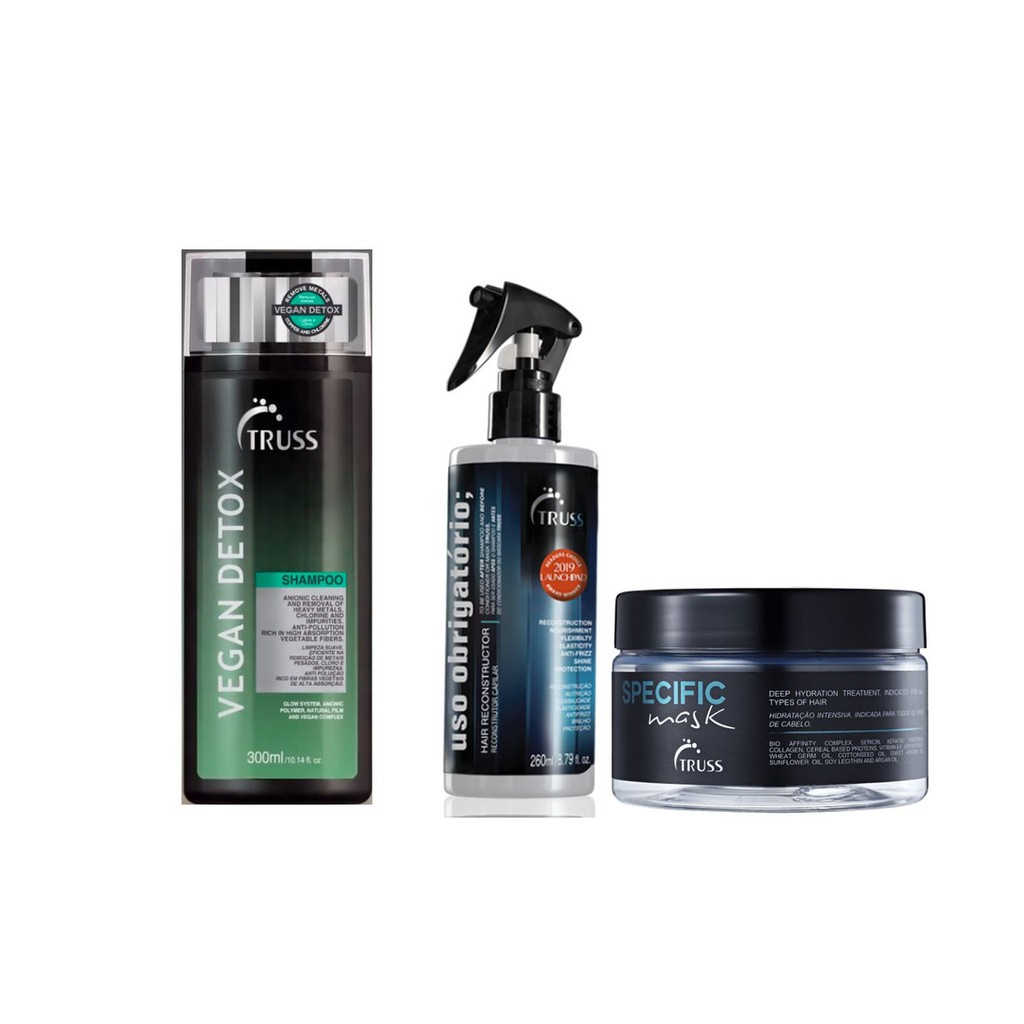Truss Vegan Detox Shampoo e Máscara Specific e Uso Obrigatório