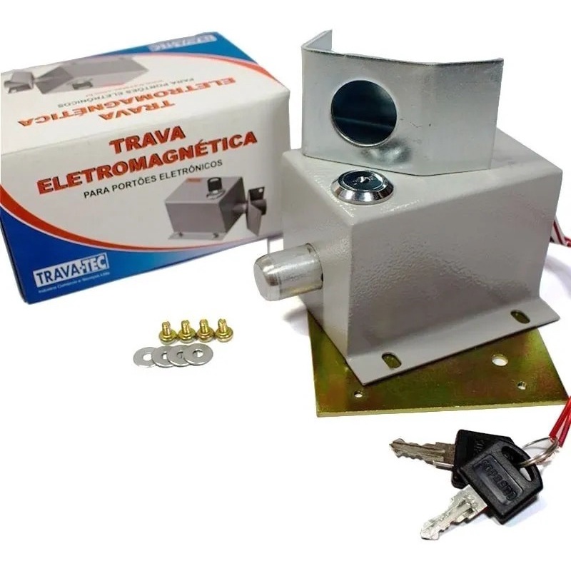Trava Eletromagnética Travatec Te500 Com Chave