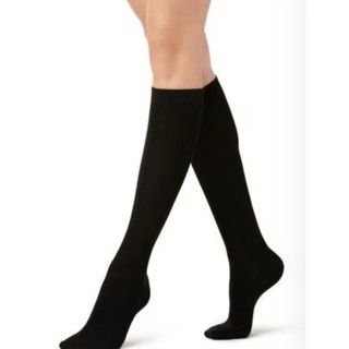 Meia 3/4 Preta 45CM Cano Alto N 34 a 40 Feminina Masculina Adulto meias frio inverno Casual cd01