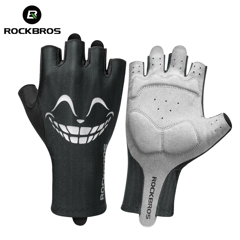 ROCKBROS Luvas De Bicicleta Harf Finger Bike Luva Amortecedora Antideslizante Respirável Acessórios De Ciclismo