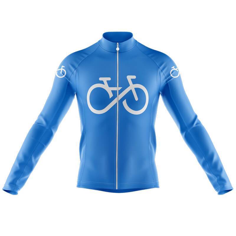 Camisa Ciclismo Manga Longa Bike Forever Azul Ziper Full Fitness Dry Fit em Oferta na Shopee