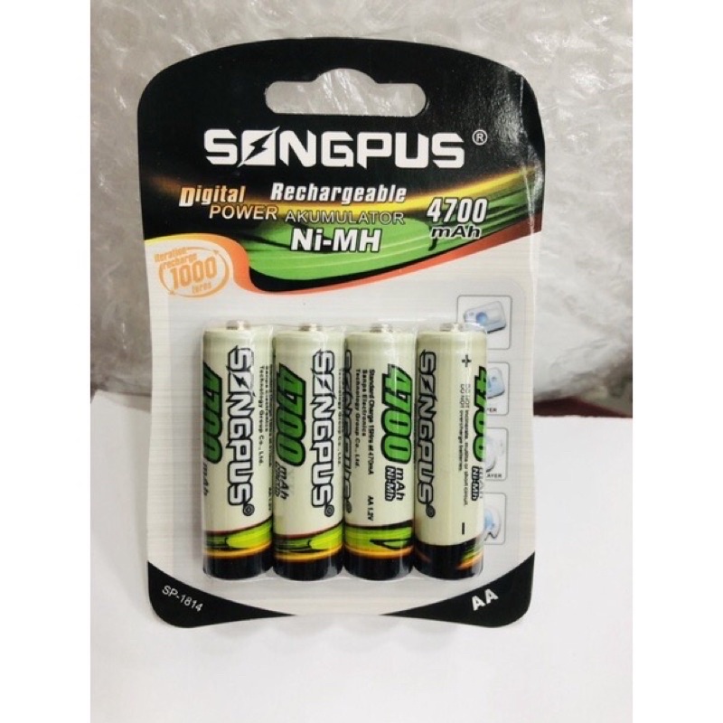 kit Pilha Recarregável AA/AAA Cartela Com 4 Unidade em Oferta na Shopee