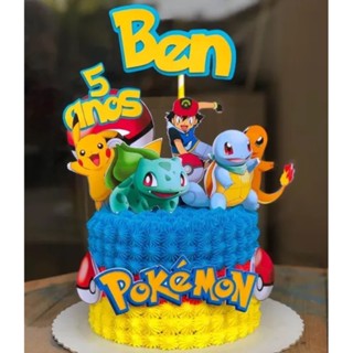 Topo Topper De Bolo Pokémon em Oferta na Shopee